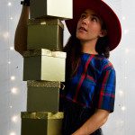 Christmas gold gift boxes