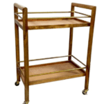 wood bar cart